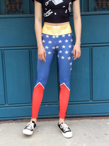 Star Printed Elasticity Leggings ACTIVE WEAR