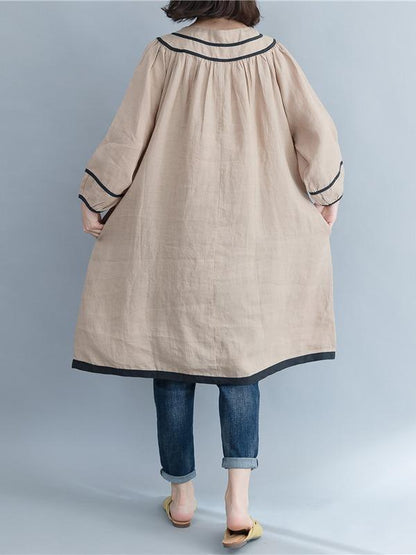 VINTAGE ROUND-NECK PRINTED MIDI DRESS - Zebrant
