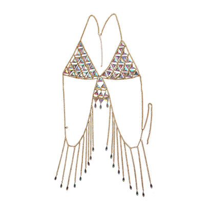 Crystal Bra chain summer beach vacation wind bikini body chain