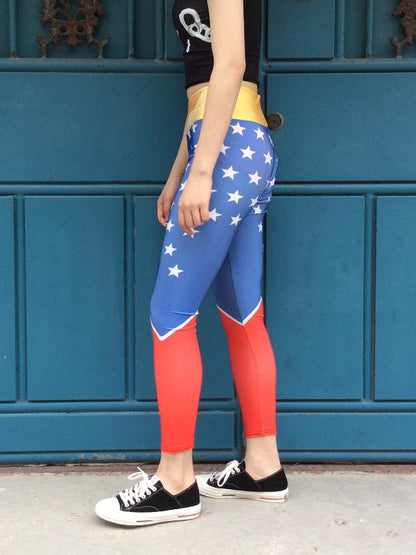 Star Printed Elasticity Leggings ACTIVE WEAR