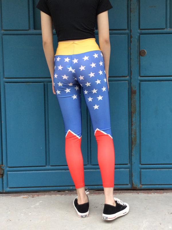 Star Printed Elasticity Leggings ACTIVE WEAR