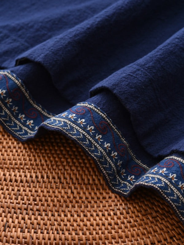 Vintage Loose Handmade Button Cropped T-Shirt