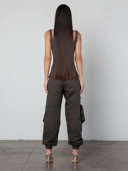 Zipper Pockets Cargo Pants