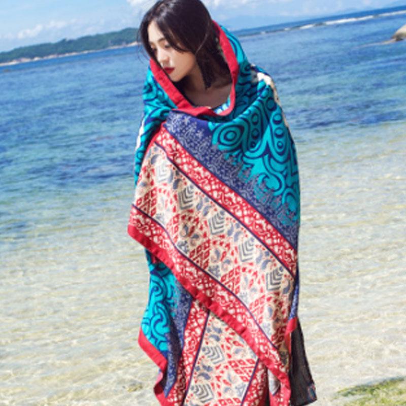 Holiday Women Printing Ethnic Green Scarf