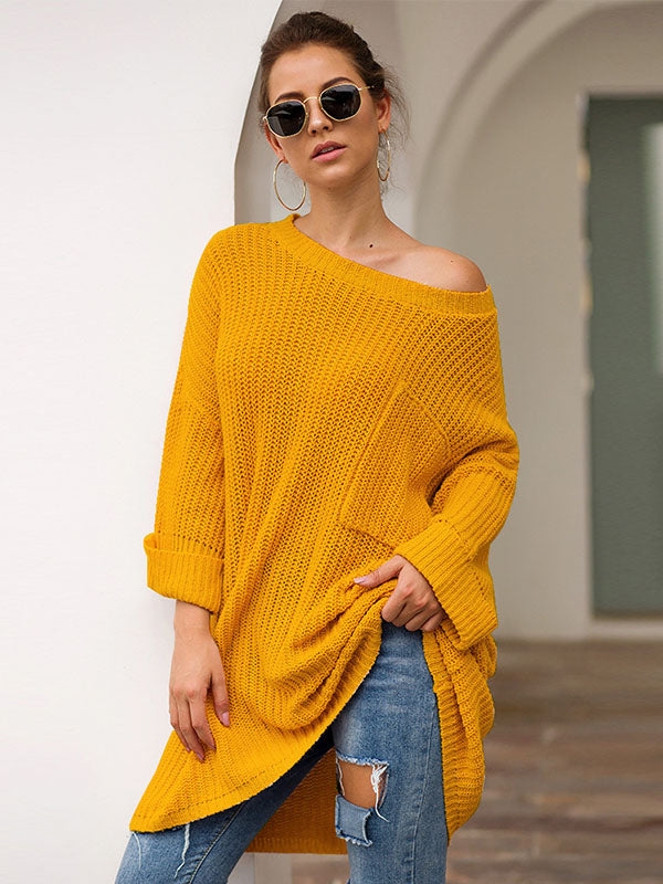 Loose Mid-length Knitted Sweater