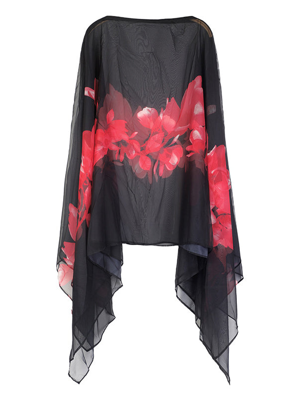 Original Loose Tencel Floral Printed Shirt Top