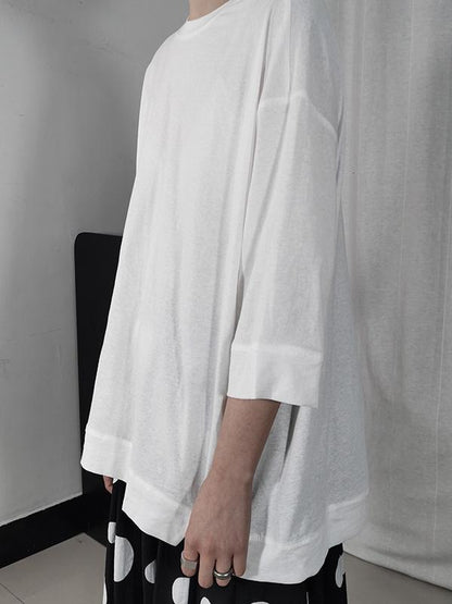 High-low Simple Solid T-Shirt