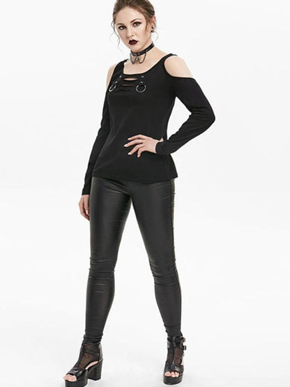 Vintage Wrap Hollow Solid Blouses&Shirts Tops