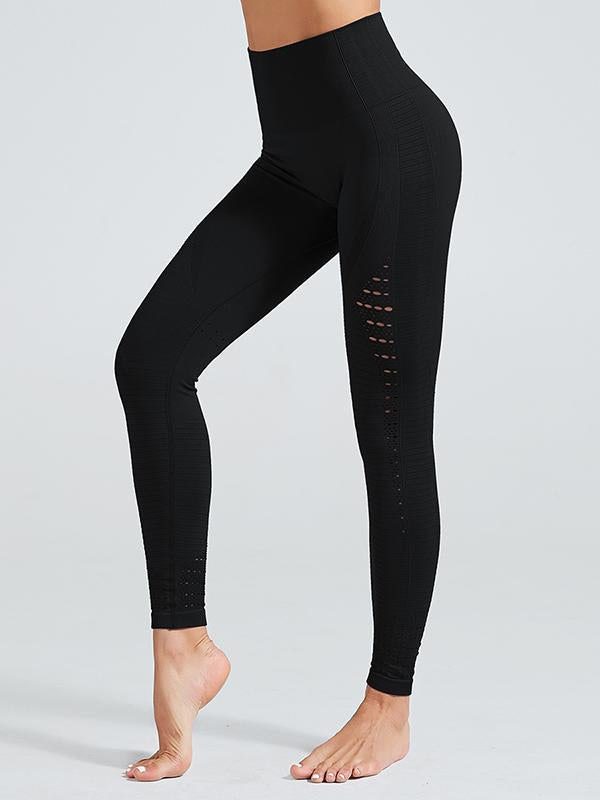 Lift Hip Solid Hollow Seamless Leggings