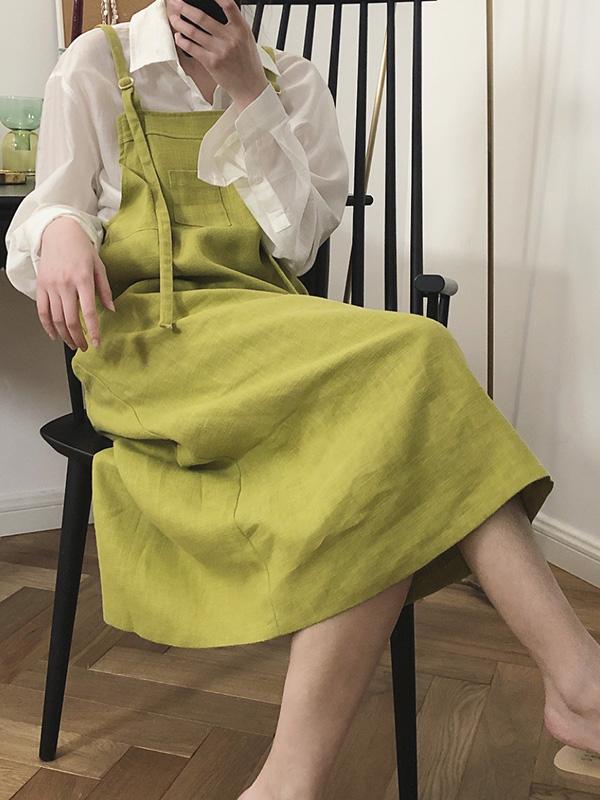 Casual Linen Slip Dress