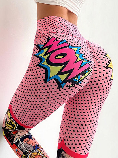 Polka-Dot Printing Leggings