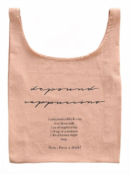 Letter Canvas Coffee Bag