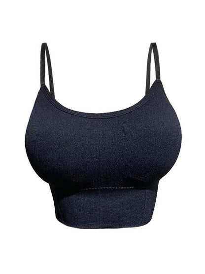 Wrap Backless Solid Spaghetti-Neck Vest Top