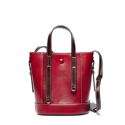 Bucket bag fashionable cowhide Purse