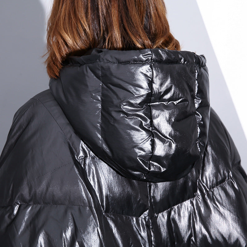 CASUAL RHOMBUS SPIT-SIDE WARM COTTON-PADDED JACKET