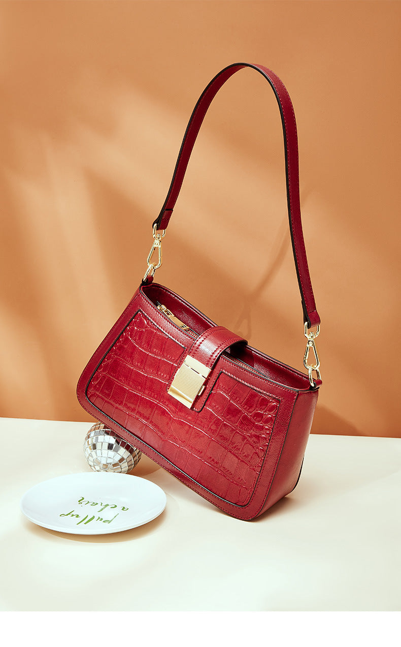 Cowskin Crocodile Handbag