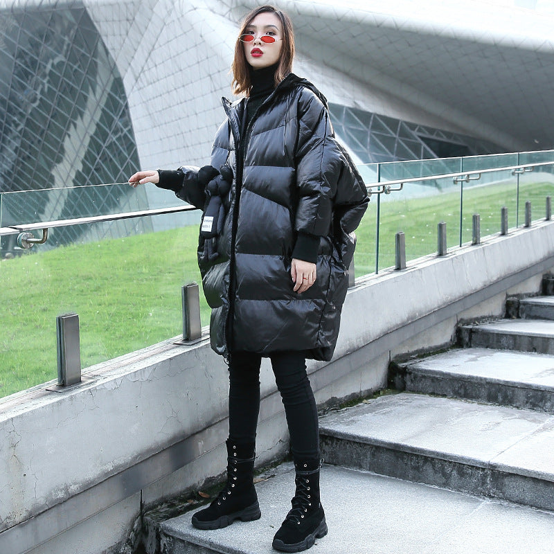 CASUAL RHOMBUS SPIT-SIDE WARM COTTON-PADDED JACKET