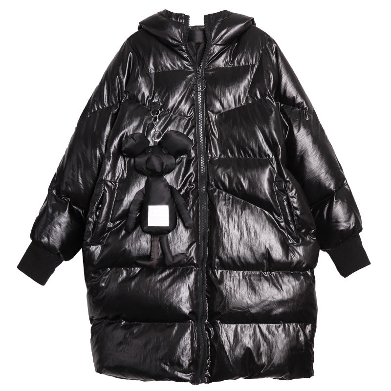 CASUAL RHOMBUS SPIT-SIDE WARM COTTON-PADDED JACKET