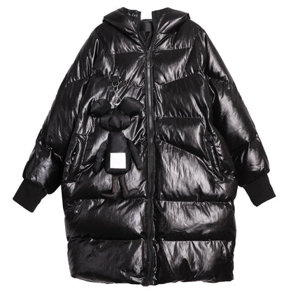 CASUAL RHOMBUS SPIT-SIDE WARM COTTON-PADDED JACKET