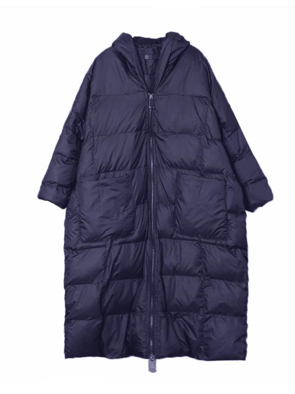 Solid Split-joint Zipper Cotton-padded Outwears