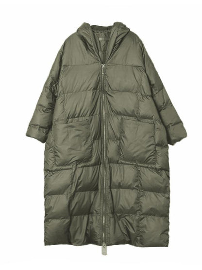 Solid Split-joint Zipper Cotton-padded Outwears