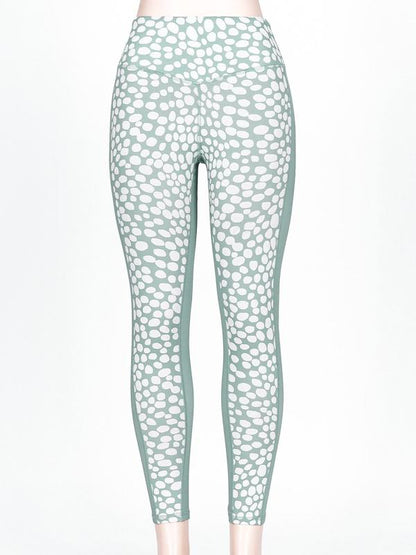 Polka-dot Printed Tank&Leggings Sports Suits