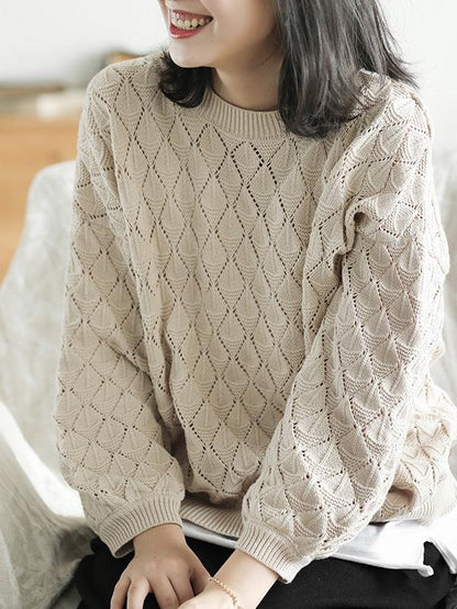 Retro Pure Color Sweater