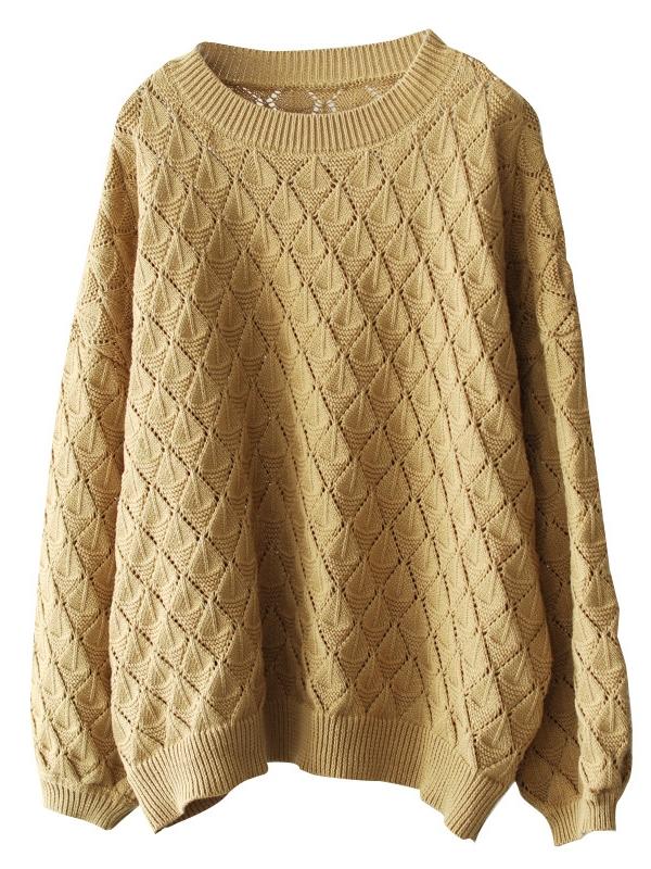 Retro Pure Color Sweater
