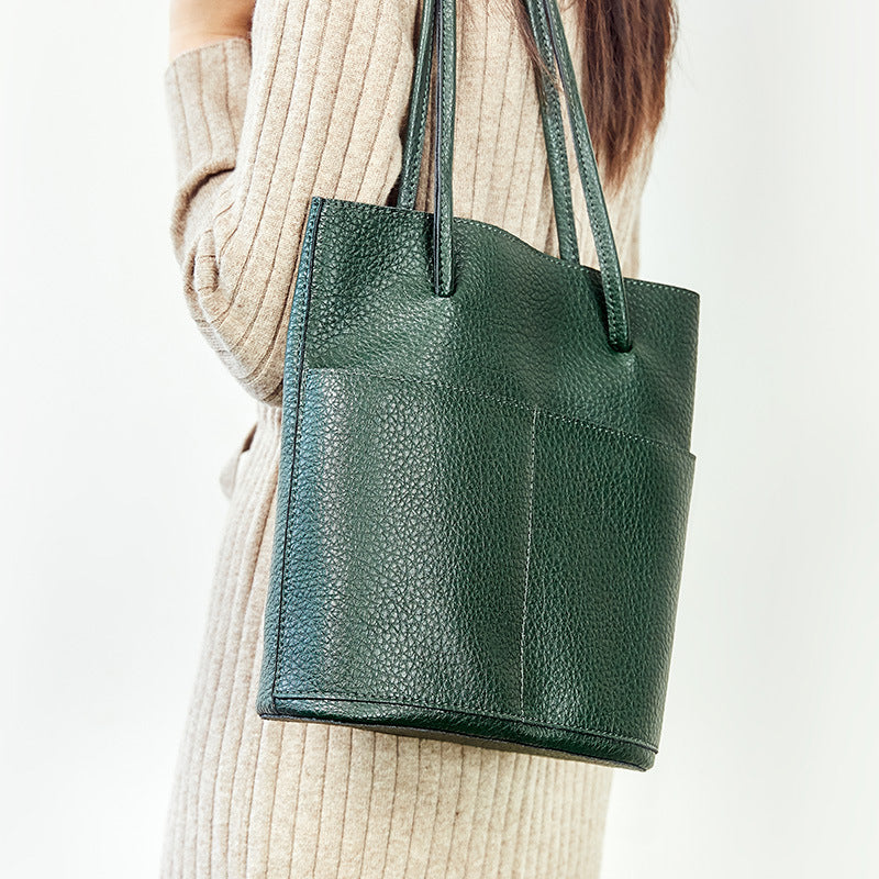 cowhide fashion single-shoulder bag