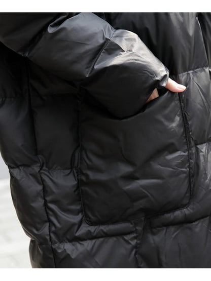 Solid Split-joint Zipper Cotton-padded Outwears