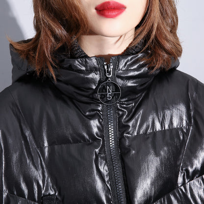 CASUAL RHOMBUS SPIT-SIDE WARM COTTON-PADDED JACKET