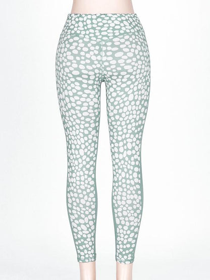 Polka-dot Printed Tank&Leggings Sports Suits