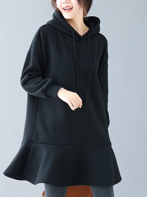 Loose Split-joint Sweatshirt Dress