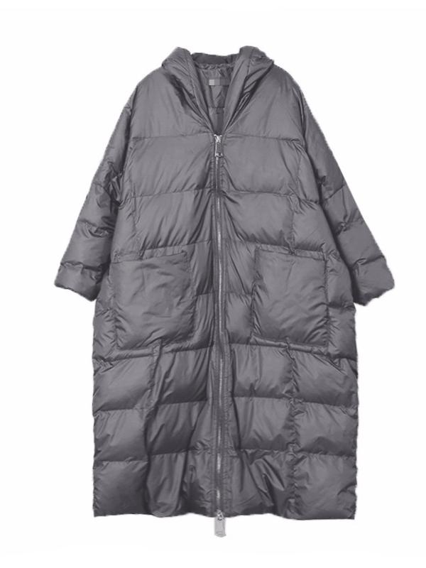 Solid Split-joint Zipper Cotton-padded Outwears