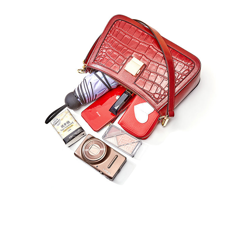 Cowskin Crocodile Handbag