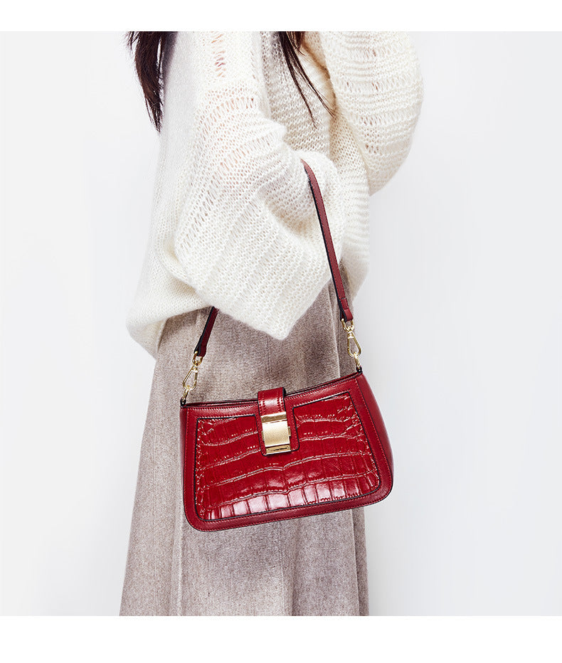 Cowskin Crocodile Handbag