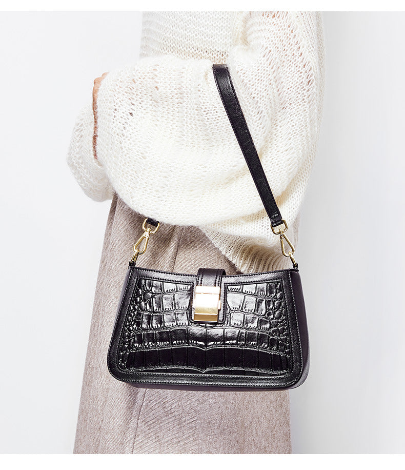 Cowskin Crocodile Handbag
