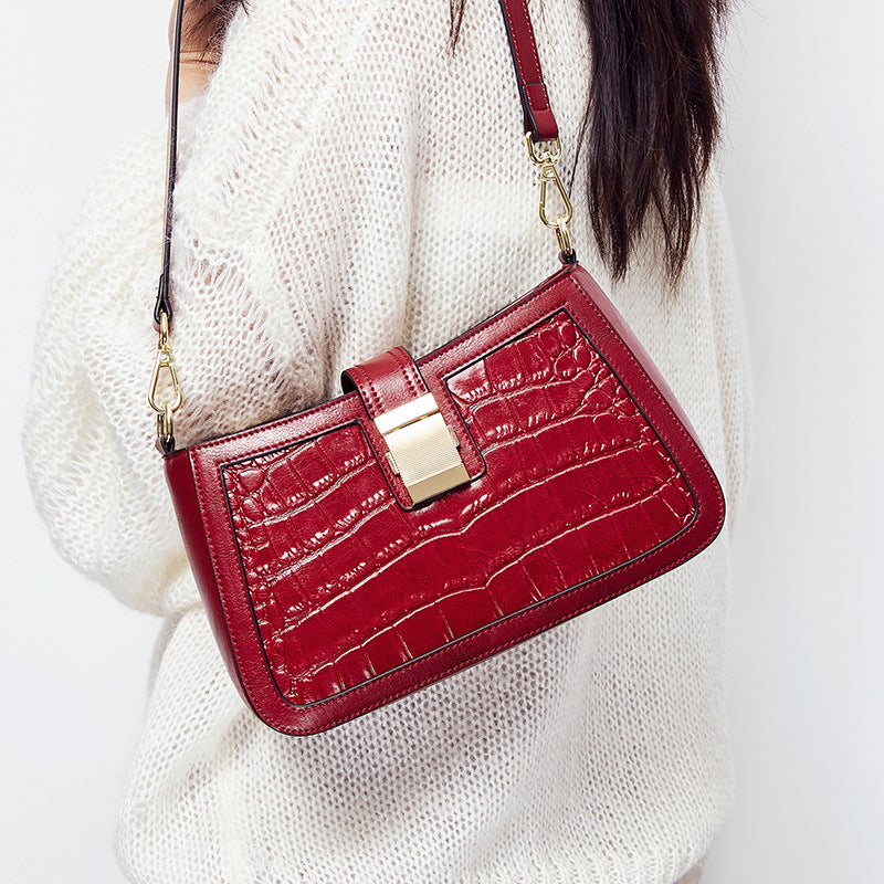 Cowskin Crocodile Handbag