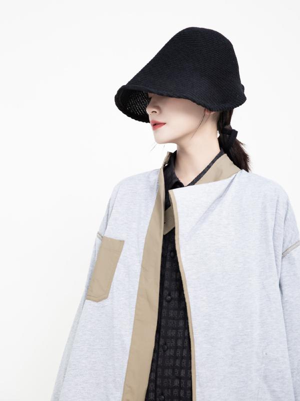 Vintage Cropped Two-sides Wear Windbreaker