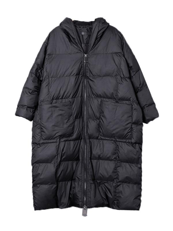 Solid Split-joint Zipper Cotton-padded Outwears