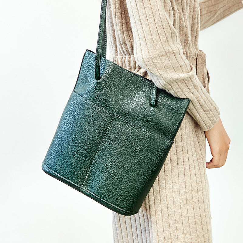 cowhide fashion single-shoulder bag