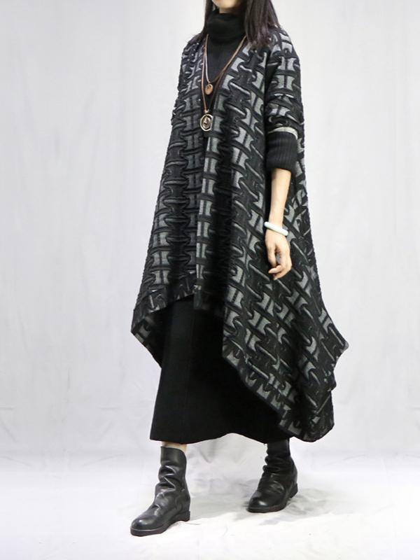 Vintage Printed Cape Outwears