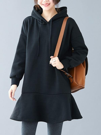 Loose Split-joint Sweatshirt Dress