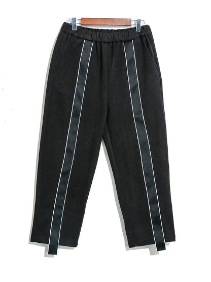 Loose Split-joint Elastic Waist Pants