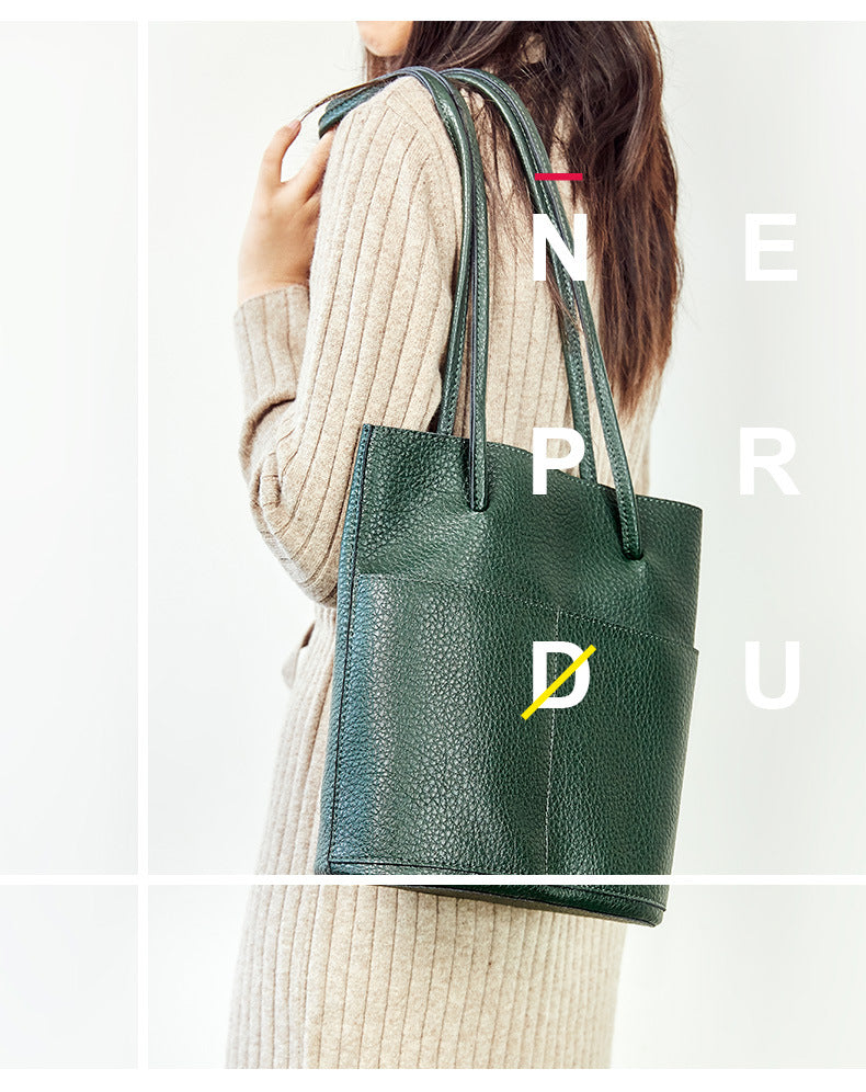 cowhide fashion single-shoulder bag