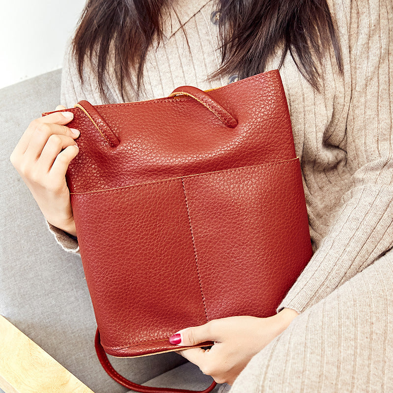 cowhide fashion single-shoulder bag