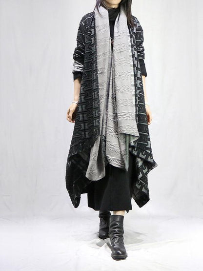 Vintage Printed Cape Outwears