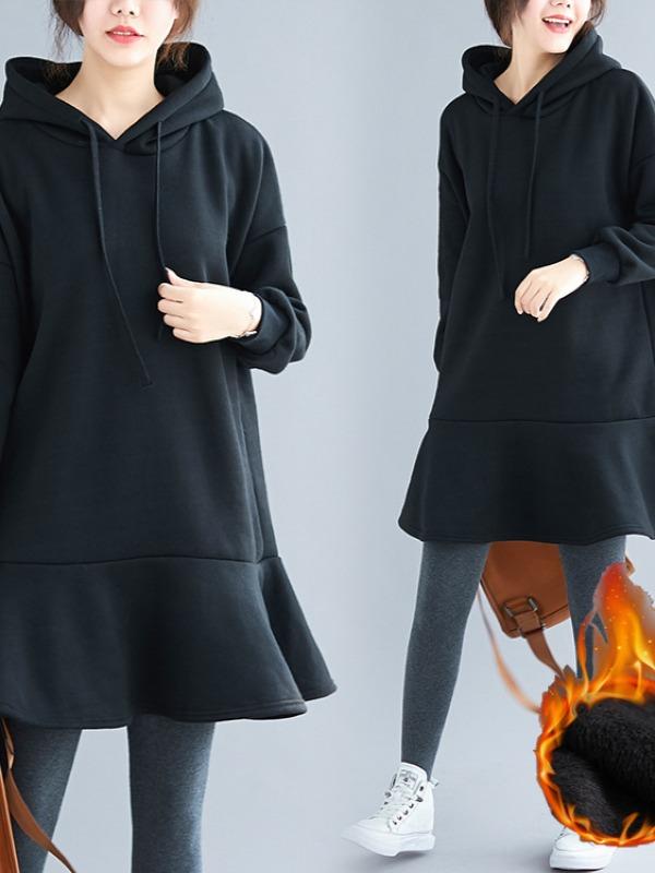 Loose Split-joint Sweatshirt Dress