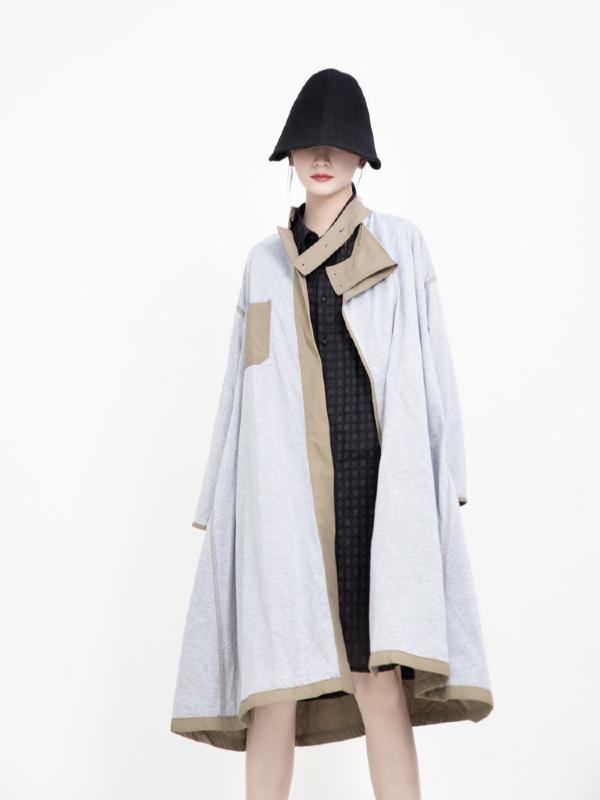 Vintage Cropped Two-sides Wear Windbreaker