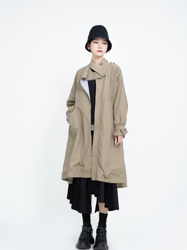 Vintage Cropped Two-sides Wear Windbreaker